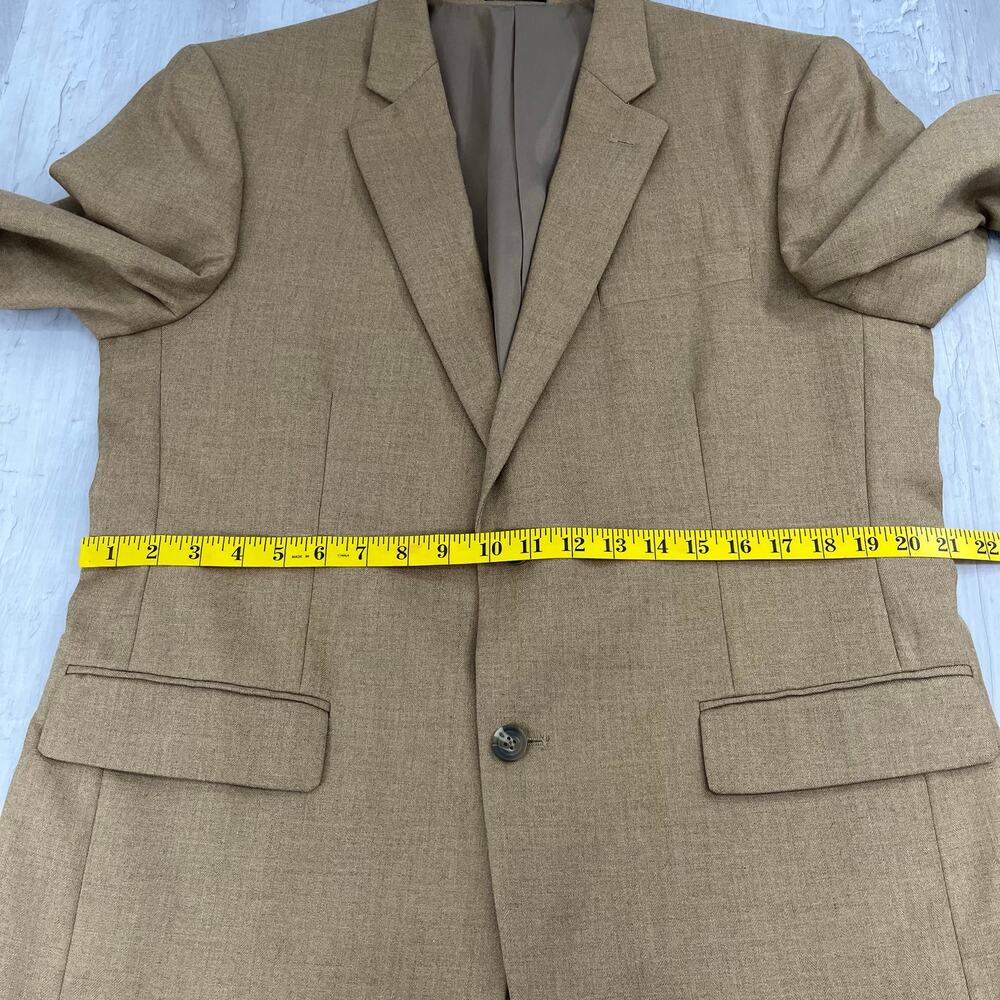 Andrew Fezza 2 Button Light Brown Tan Basic Suit … - image 7